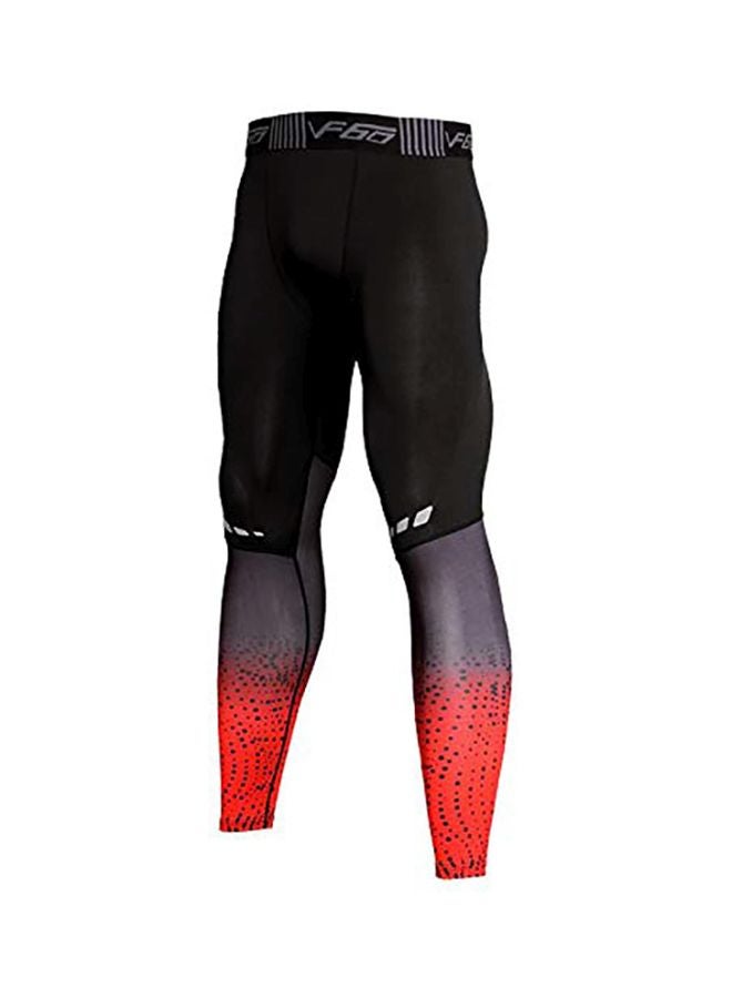 Skinny Fit Tights Black/Grey/Red  - Image 1