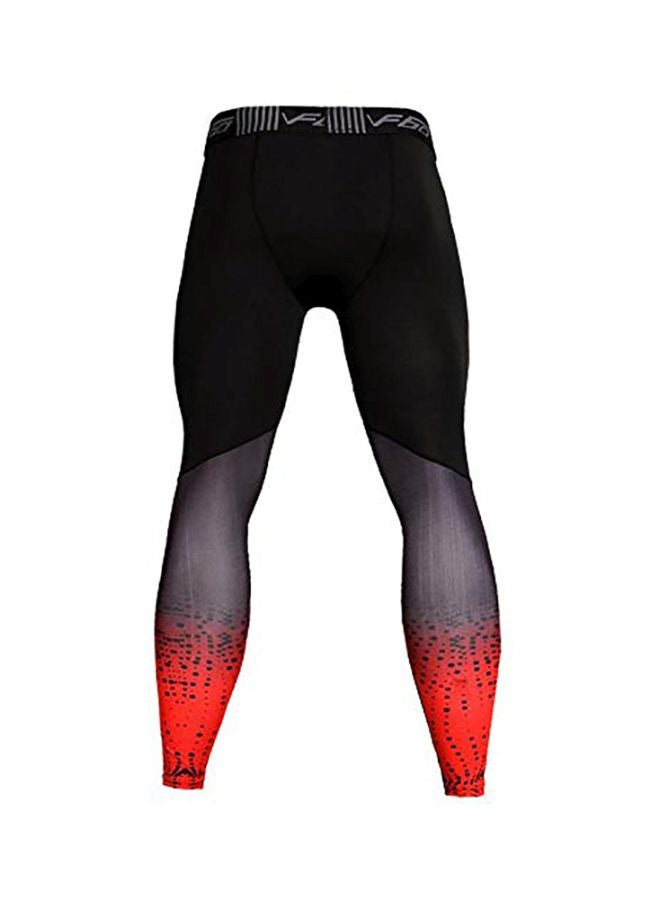 Skinny Fit Tights Black/Grey/Red  - Image 2