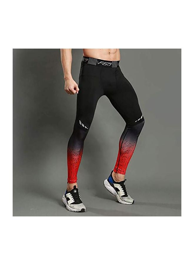 Skinny Fit Tights Black/Grey/Red  - Image 3