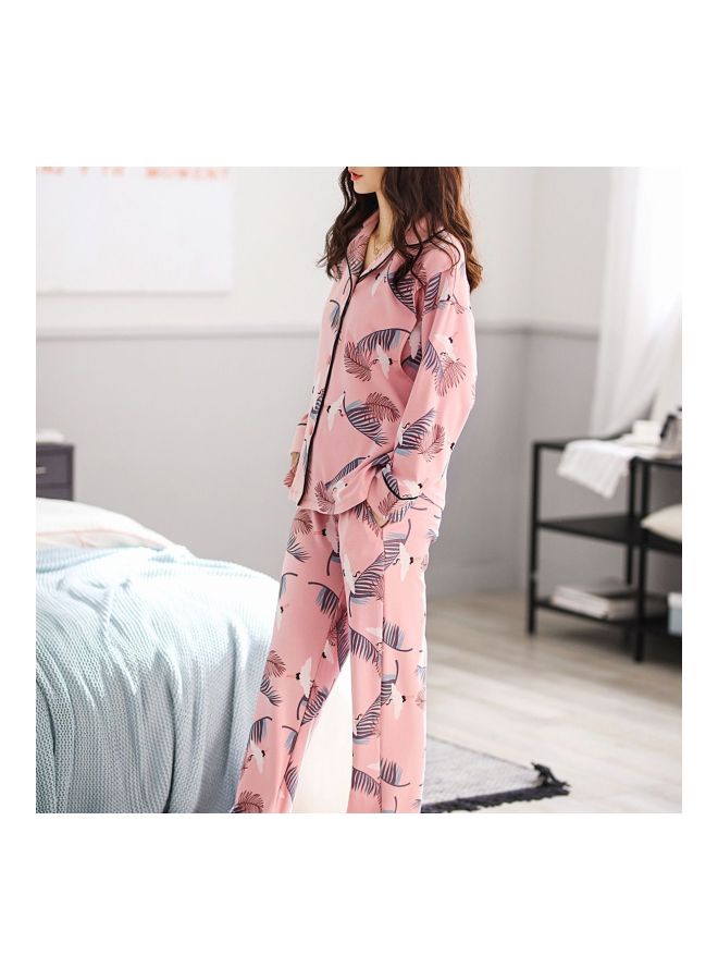 2-Piece Long Sleeve Tops And Pants Pink/Purple - Image 3