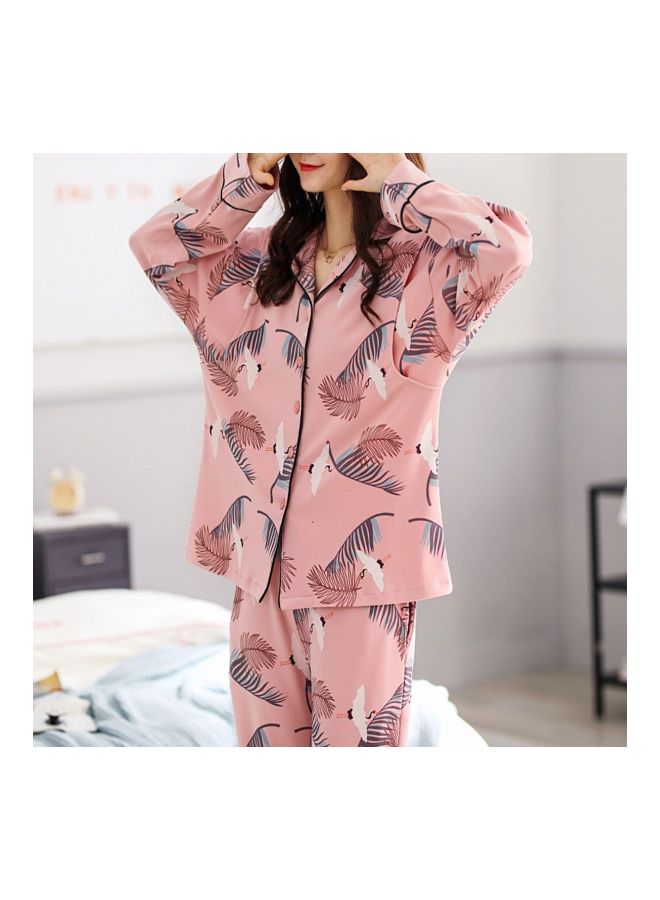 2-Piece Long Sleeve Tops And Pants Pink/Purple - Image 4