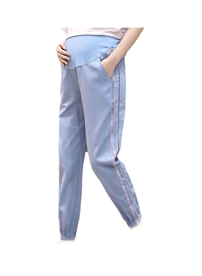 Maternity Harem Jogger Pant Blue - Image 1