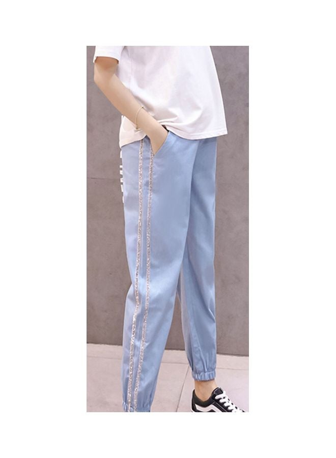 Maternity Harem Jogger Pant Blue - Image 3