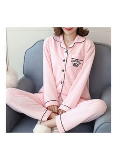 Generic 2-Piece Printed Maternity Pajama And Top Set Pink  - Image 3