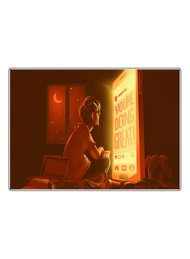 Decorative Printed Tableau Painting Multicolour 29.7x21cm