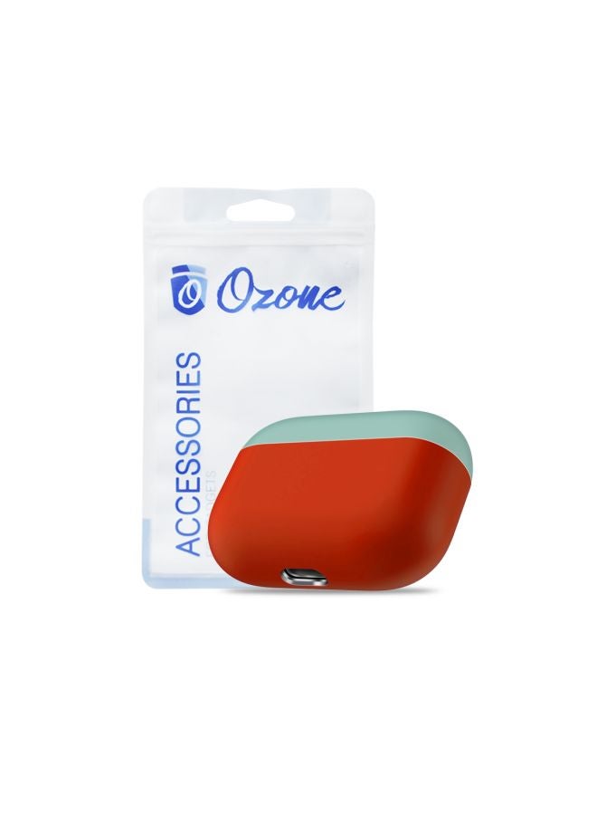 Ozone Duo Series Silicone Case Cover For Apple AirPods Pro/AirPods 3 Red/Green - Image 2