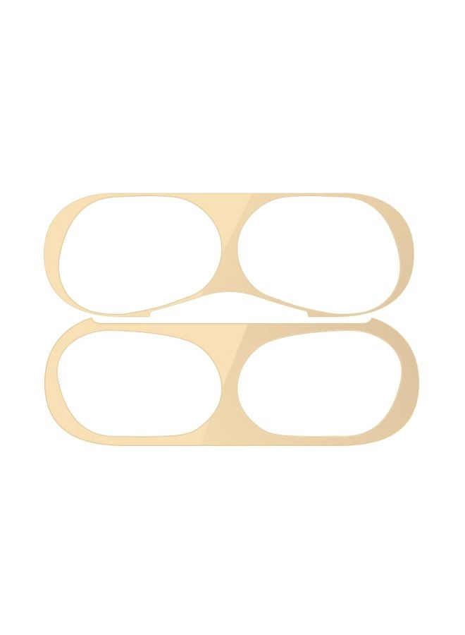 Ozone - 2- Piece Dust Gurad Sticker Apple AirPods Pro Gold - Image 1