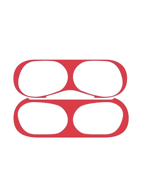 2- Piece Dust Gurad Sticker Apple AirPods Pro Red
