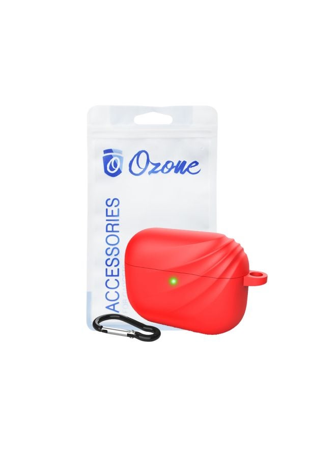 Protective Case With Keychain Hook For Apple AirPods Pro Red