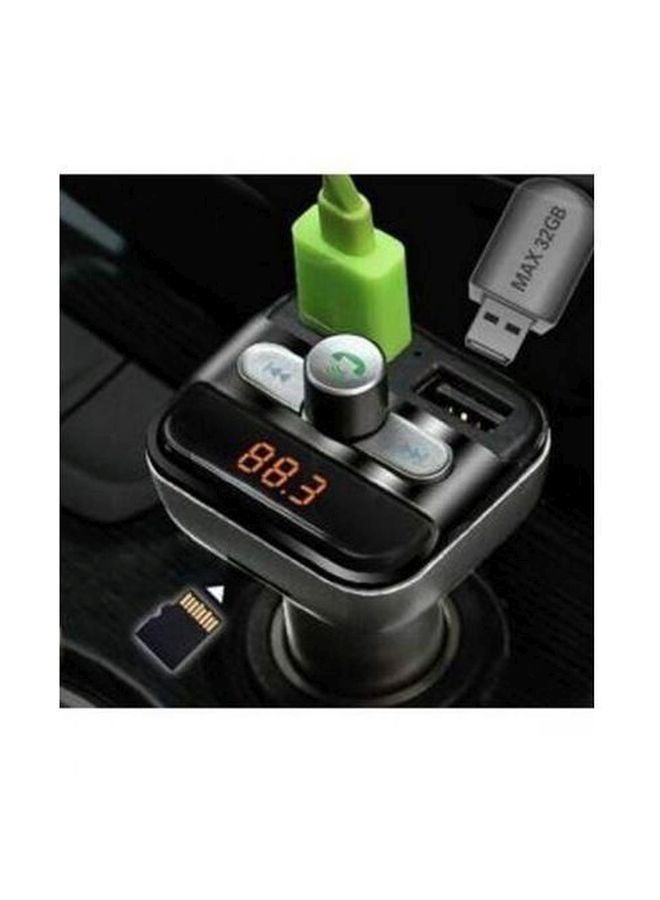 Dual USB Bluetooth Car Charger Black/Grey - Image 5