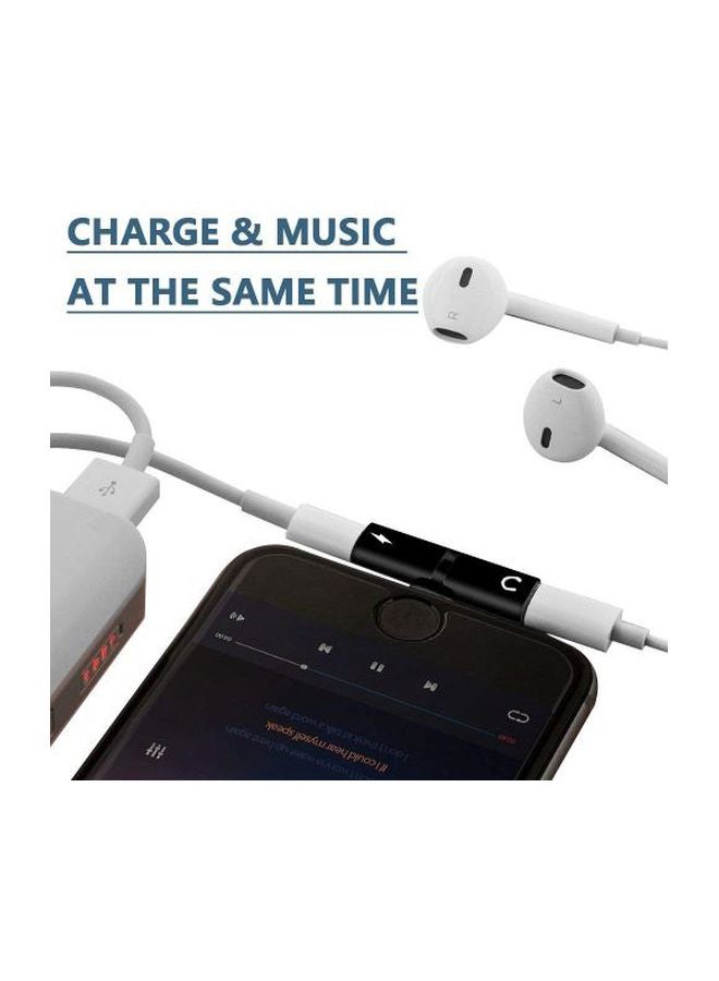 Generic - Lightning Splitter Adapter For Apple iPhone Black - Image 1