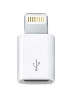 Micro USB To Lightning Adapter White
