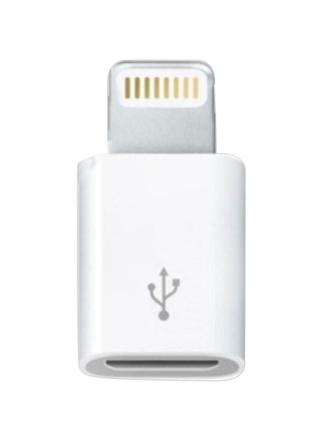 Generic - Micro USB To Lightning Adapter White - Image 1