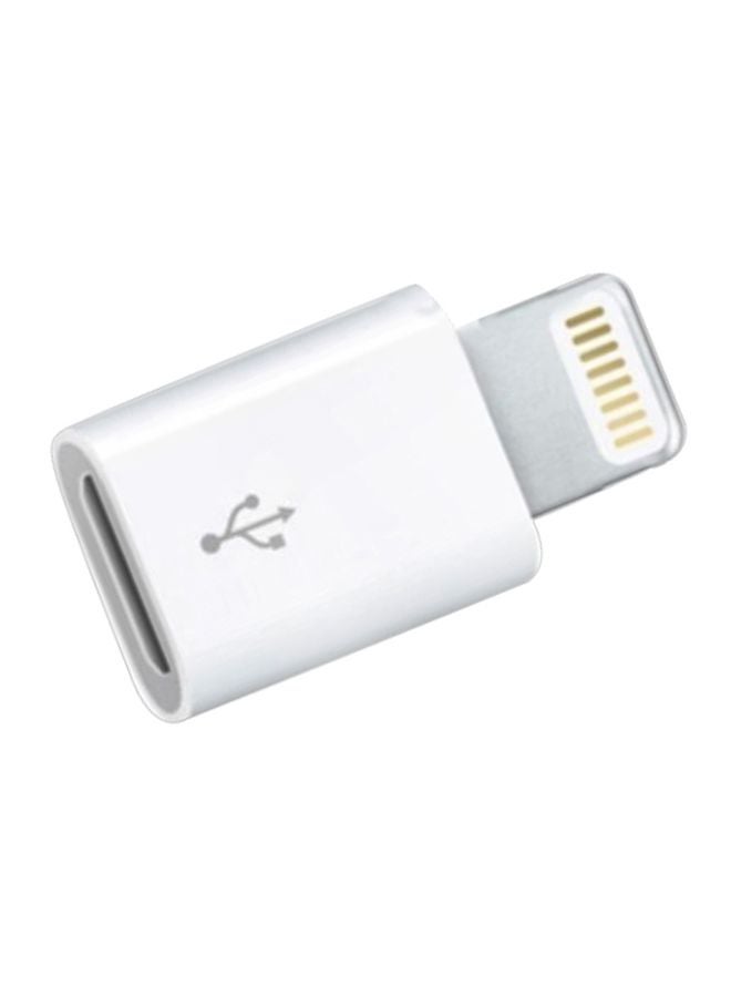 Generic - Micro USB To Lightning Adapter White - Image 1