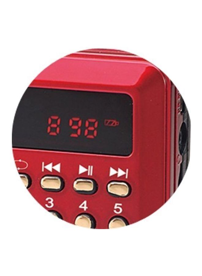 ماركة غير محددة - مشغل موسيقى رقمي مزود براديو FM AC384-Red/JOCnew أحمر/ذهبي - Image 1