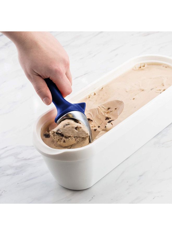 Tovolo Chrome Plated Ice-Cream Scoop Blue/Silver  - Image 3