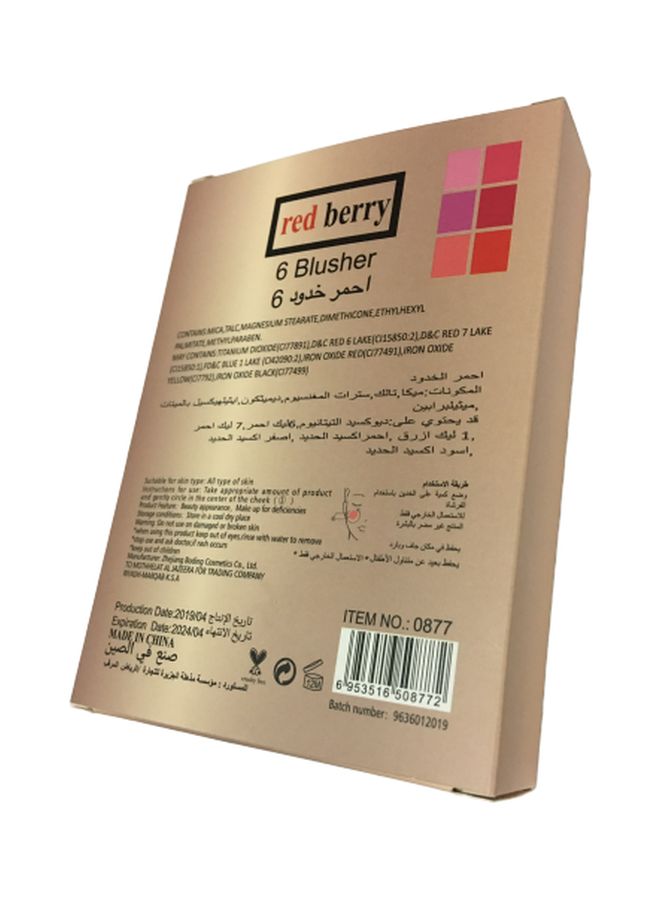 ريد بيري علبة أحمر خدود من 6 ألوان متعدد الألوان  - Image 3