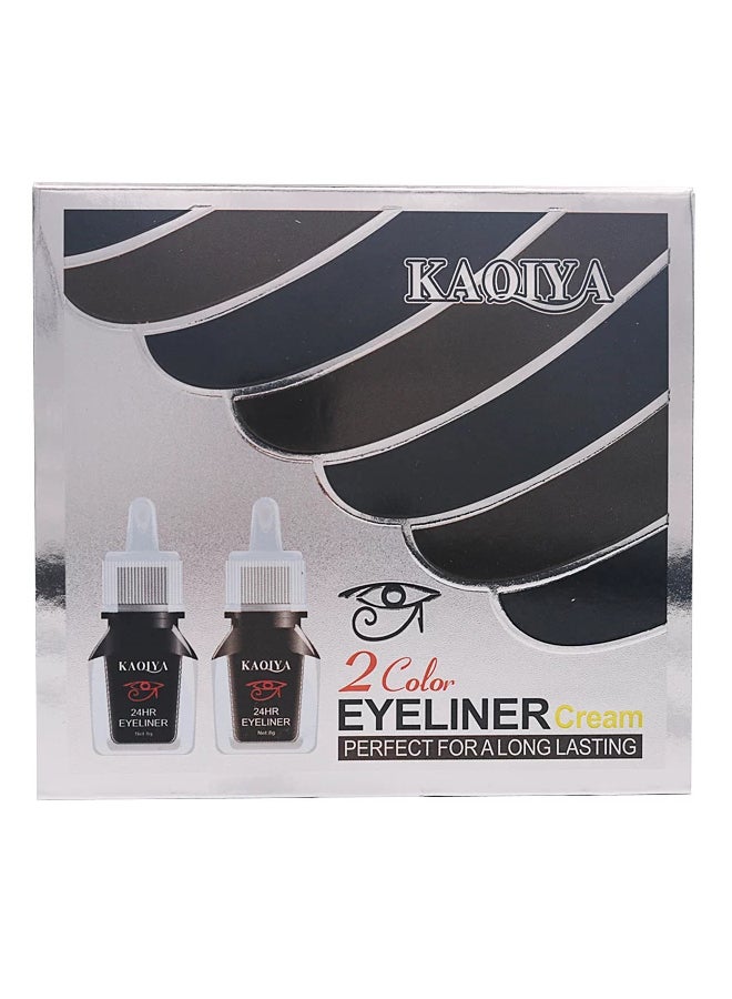 Kaqiya Pack Of 2 Eyebrow Enhancer Cream Black/Brown  - Image 3
