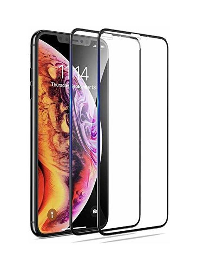 iTelker 2-Piece Screen Protector With Apple iPhone 11 Pro Max Clear/Black  - Image 1