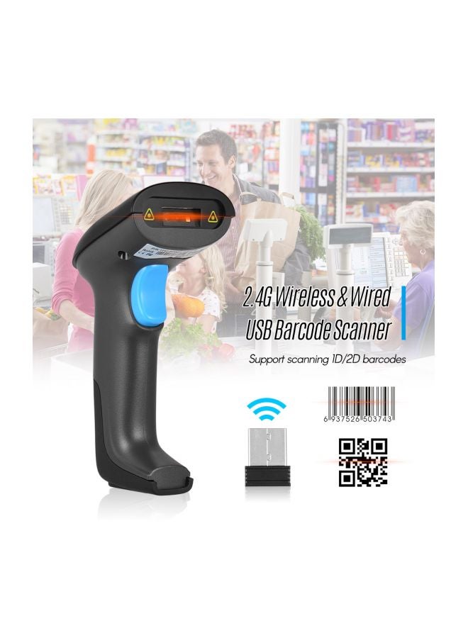 Aibecy - 2-In-1 USB Wired Barcode Scanner Black - Image 1