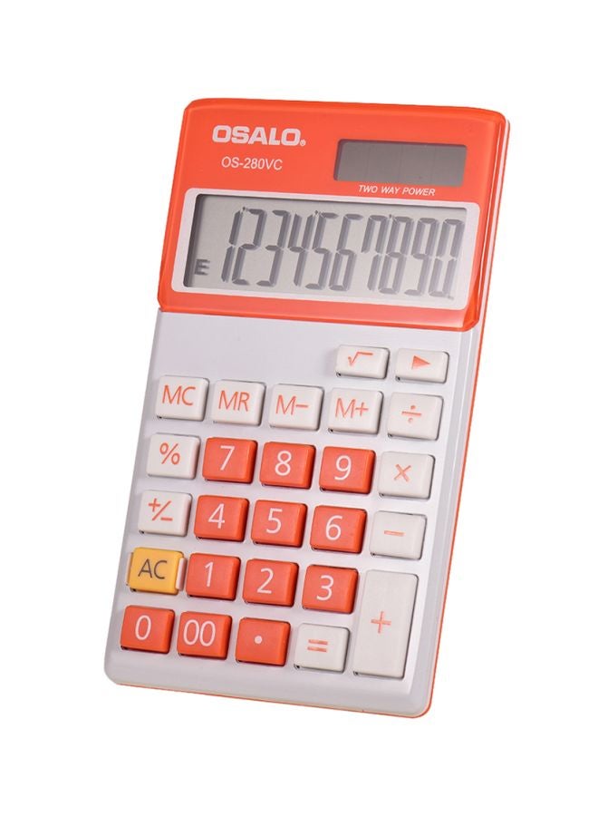 OSALO - Portable Electronic Calculator Orange/White - Image 1