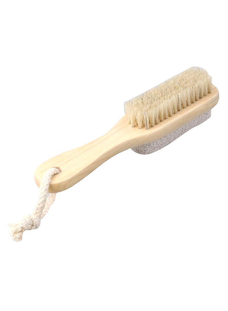 Tinksky Natural Bristle Foot And Body Bath Brush Beige/White 18 x 4.3centimeter