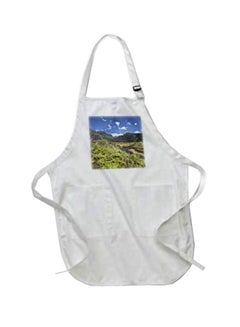 Bigo Bog Printed Apron With Pockets White