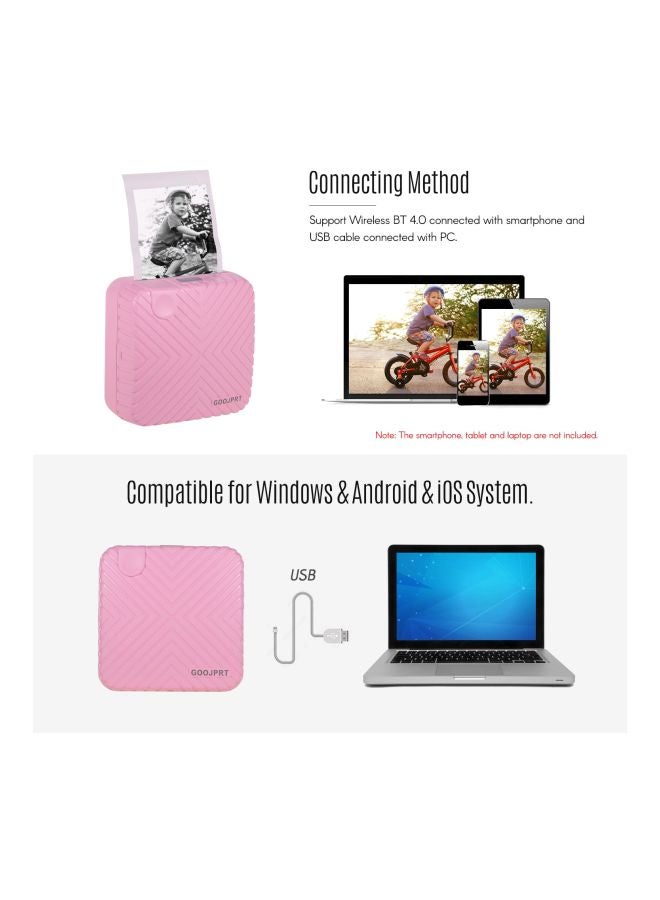 GOOJPRT Portable Pocket Printer Pink  - Image 5