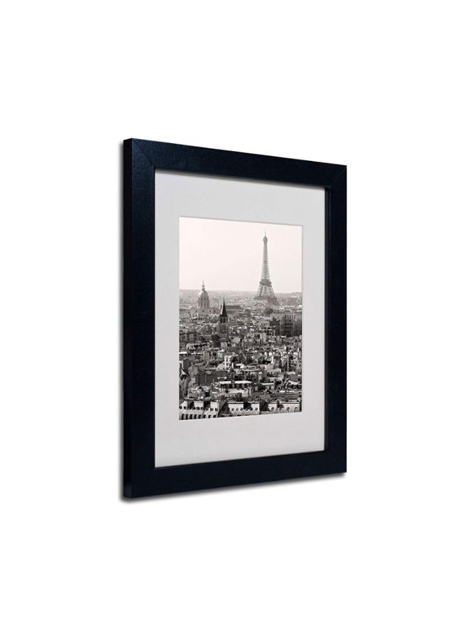 Trademark Fine Art - Paris Canvas Wall Art Black/White 11 x 14inch - Image 1