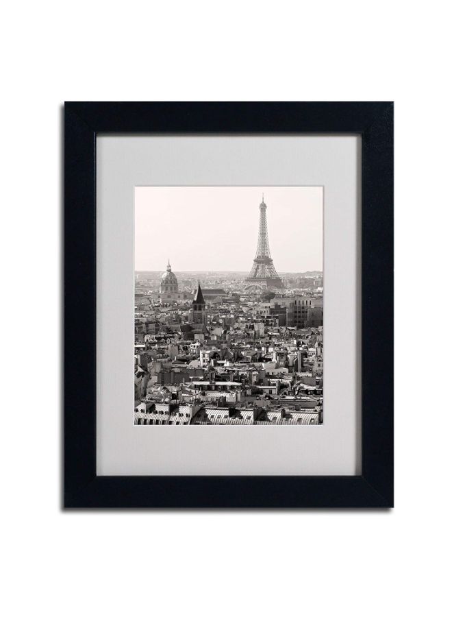 Trademark Fine Art - Paris Canvas Wall Art Black/White 11 x 14inch - Image 1