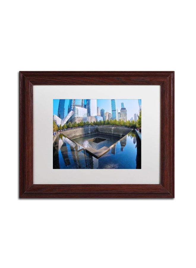 تريد مارك فاين آرت لوحة فنية جدارية بإطار من الخشب بعنوان "911 Memorial" متعدد الألوان 11 x 14بوصة  - Image 1