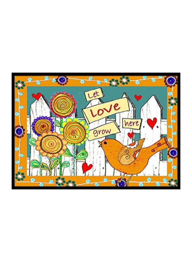 Let Love Grow Here Indoor/Outdoor Mat Multicolour 11 x 11inch - v1575043523/N32403872A_1