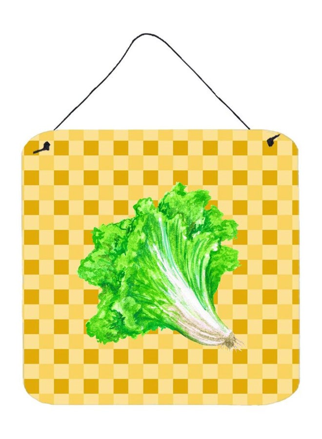 Lettuce Printed Wall/Door Hanging Multicolor 6 x 6inch