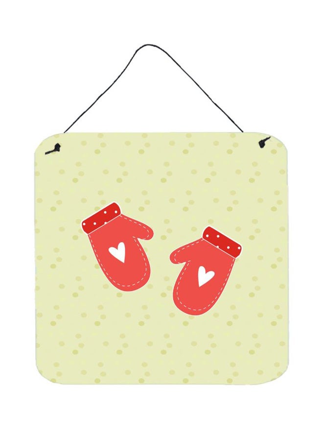 Oven Mitts Printed Wall/Door Hanging Multicolor 6 x 6inch