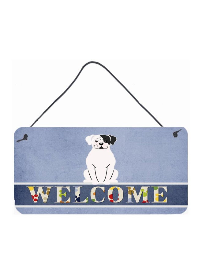 Trademark ART Boxer Cooper Dog Printed Wall/Door Hanging Blue 8 x 12inch