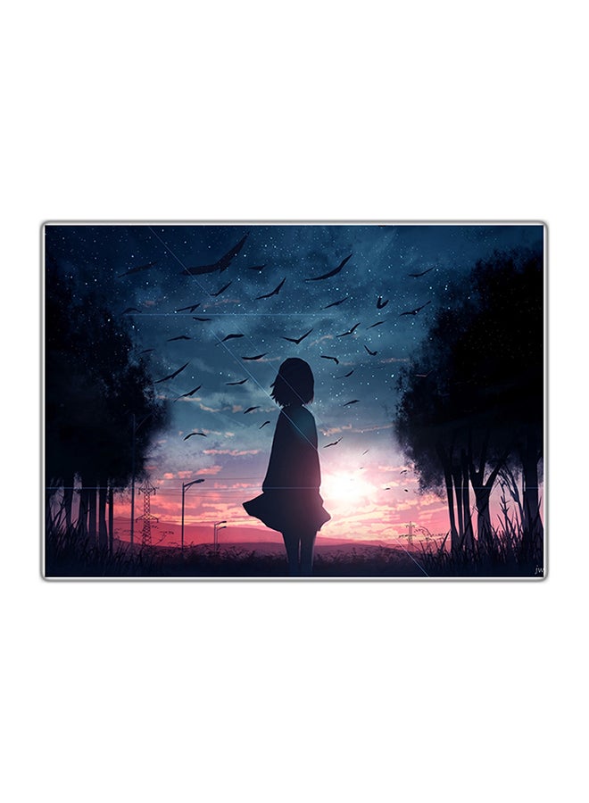 لوحة فنية مطبوعة للزينة متعدد الألوان 14.8x10.5سم