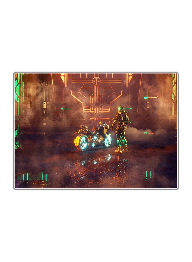 Decorative Printed Tableau Painting Multicolour 14.8x10.5cm