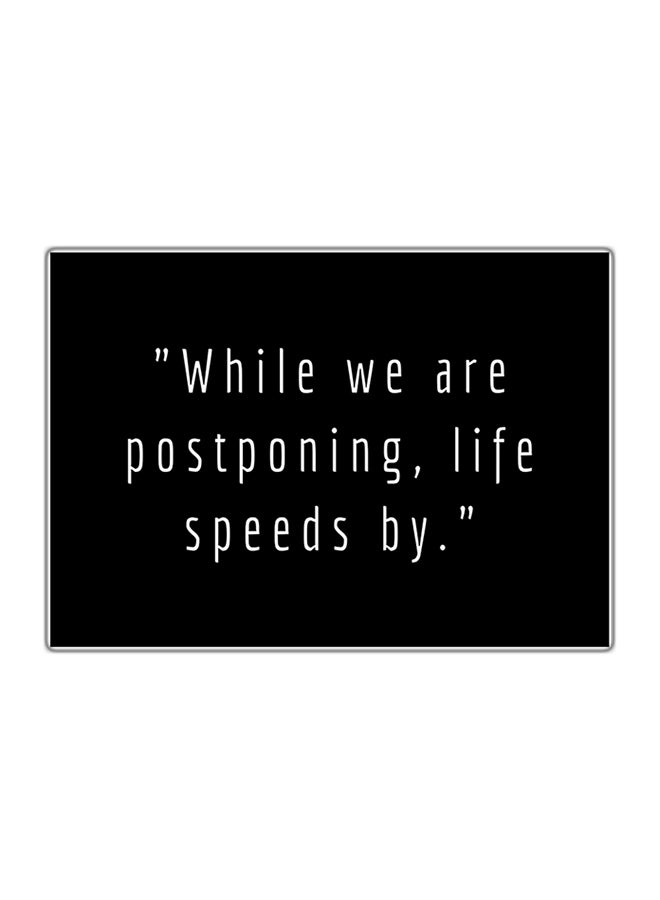 Decorative Printed Tableau Painting Black/White 14.8x10.5centimeter