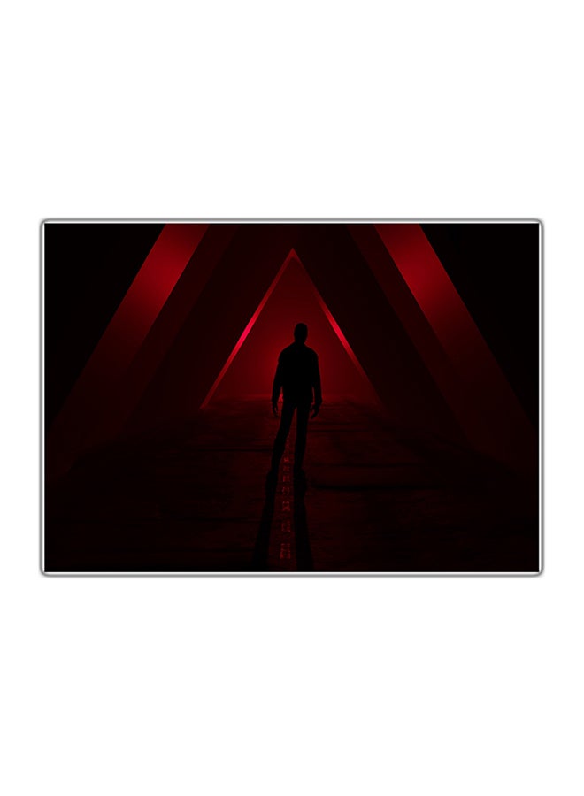 Fast Print Decorative Printed Tableau Painting Red/Black 14.8x10.5cm