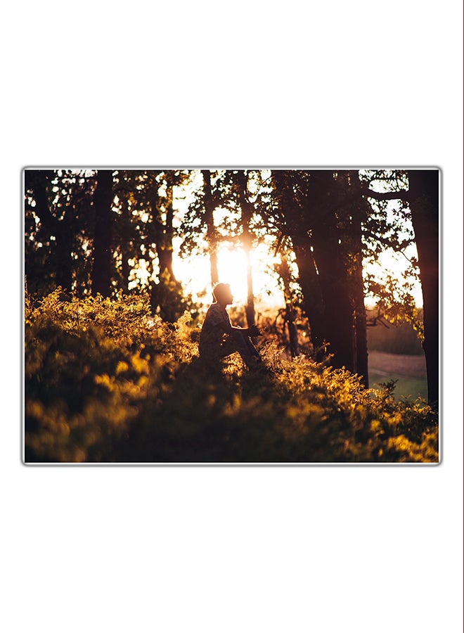 Decorative Printed Tableau Painting Multicolour 21x14.8cm