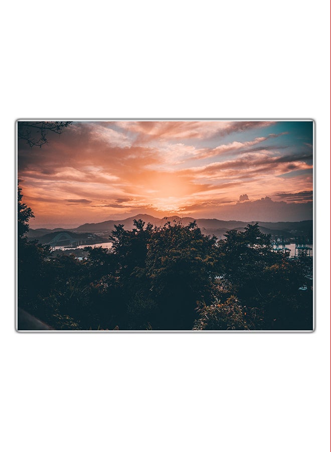 Decorative Printed Tableau Painting Multicolour 21x14.8cm