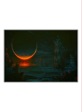 Decorative Printed Tableau Painting Multicolour 21x14.8cm - v1575047895/N32374310A_1