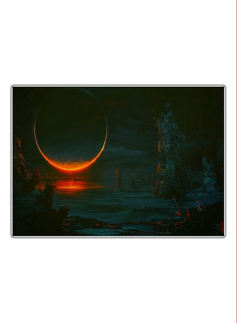 Decorative Printed Tableau Painting Multicolour 21x14.8cm