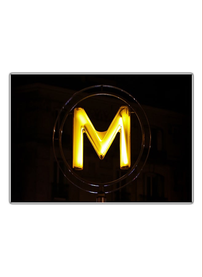 Decorative Printed Tableau Painting Multicolour 21x14.8cm