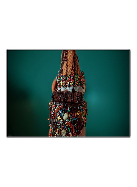 Decorative Printed Tableau Painting Multicolour 21x14.8cm