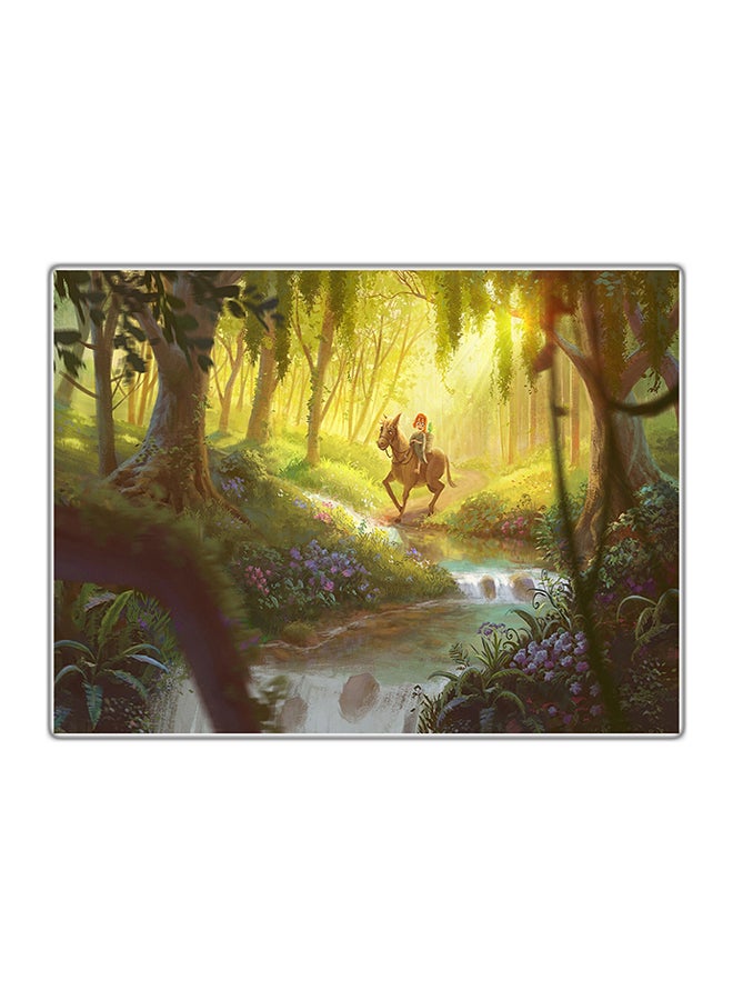 Decorative Printed Tableau Painting Multicolour 14.8x10.5cm