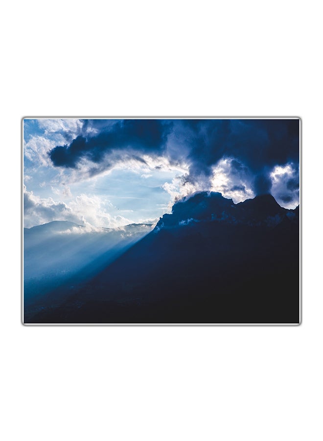 Decorative Printed Tableau White/Blue 14.8x10.5cm