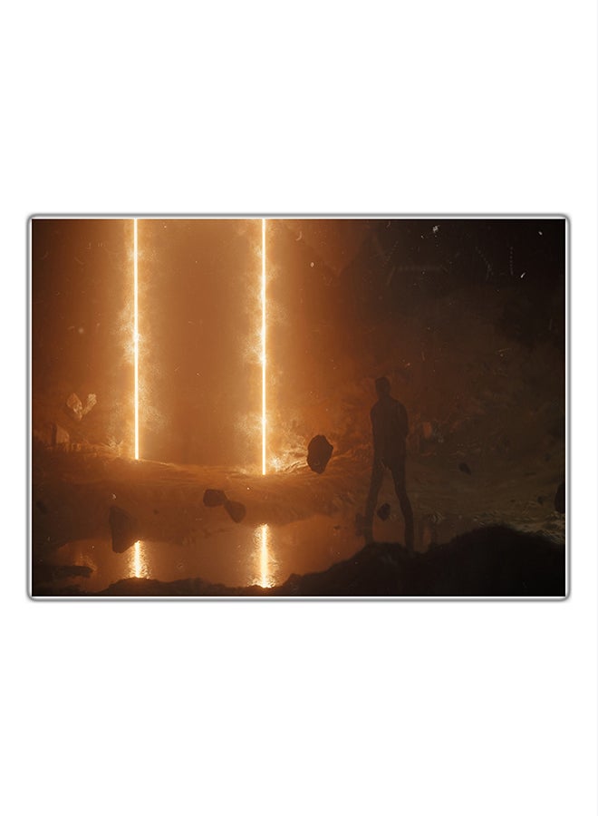 Decorative Printed Tableau Painting Multicolour 21x14.8cm