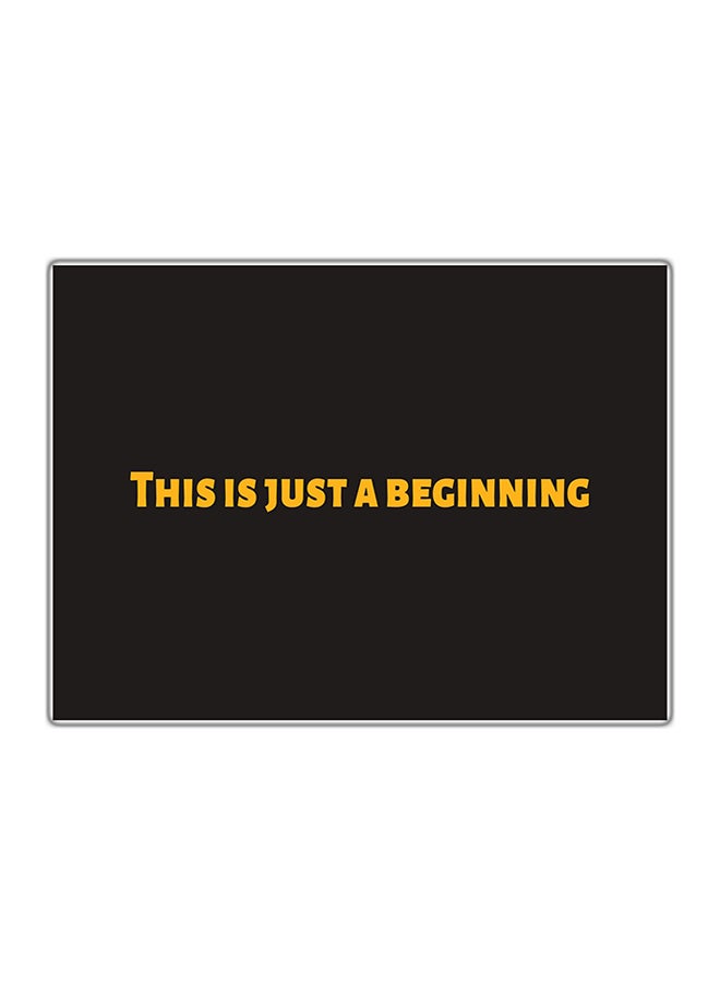 لوحة فنية مطبوعة للزينة أسود/ أصفر 14.8x10.5سم