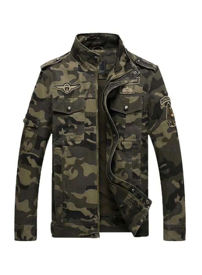 Camouflage Printed Jacket Green  - Image 1